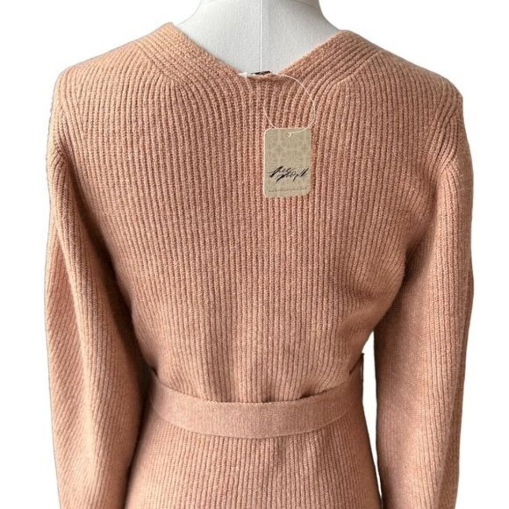 Free People Sienna Wrap Dress in Cocoa Size Small NWT - Picture 11 of 15
